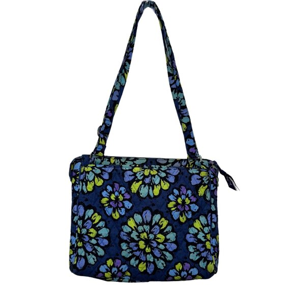 Vera Bradley Crossbody Hipster Shoulder Bag Indigo Pop Pattern - Picture 2 of 8